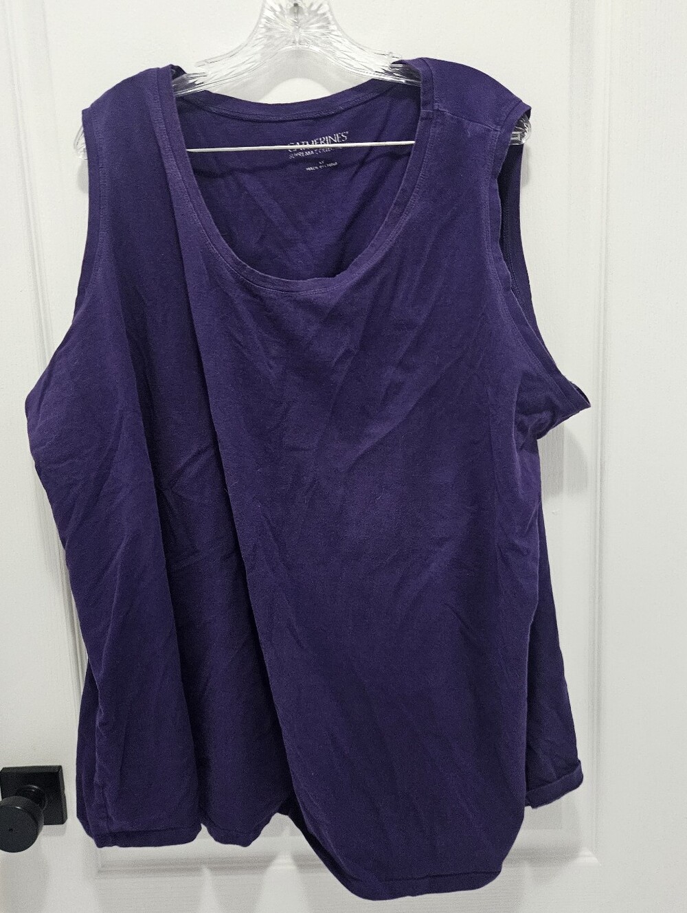 Catherines 4xl Purple Tank Top Sleeveless Suprema Cotton